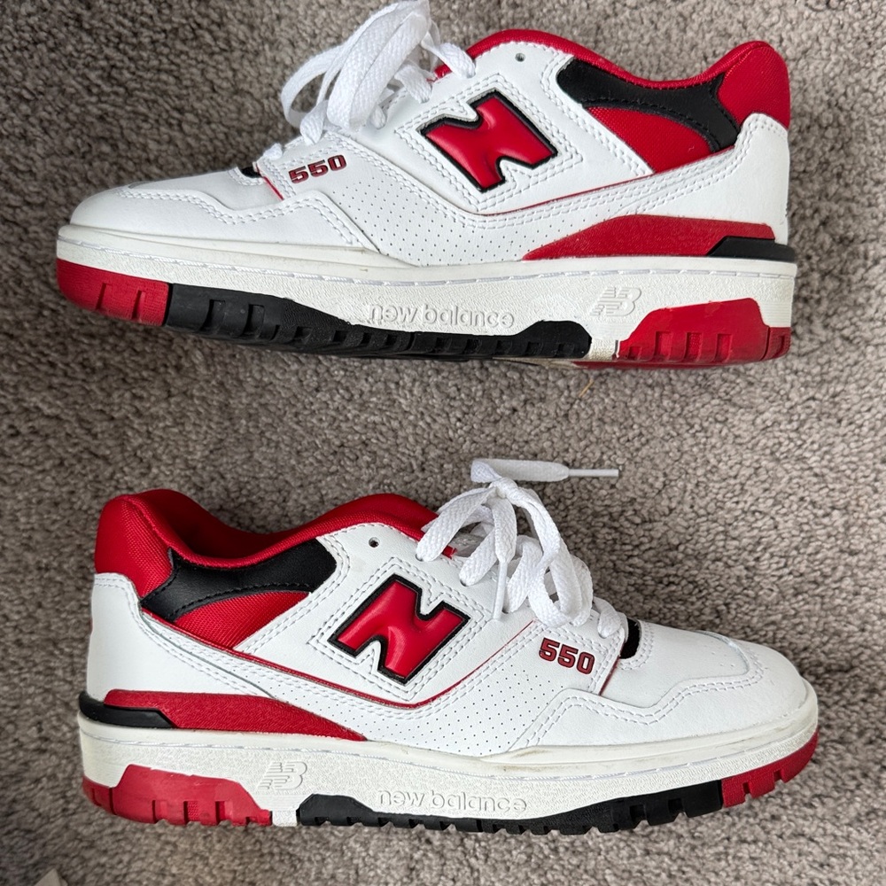 New Balance red 550 sneakers